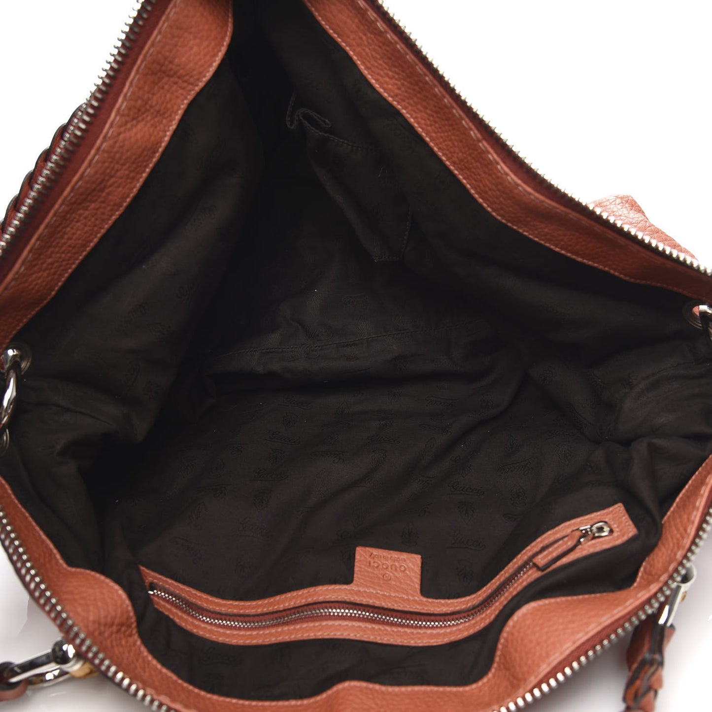 Calfskin Medium Bamboo Bar Shoulder Bag Light Brown