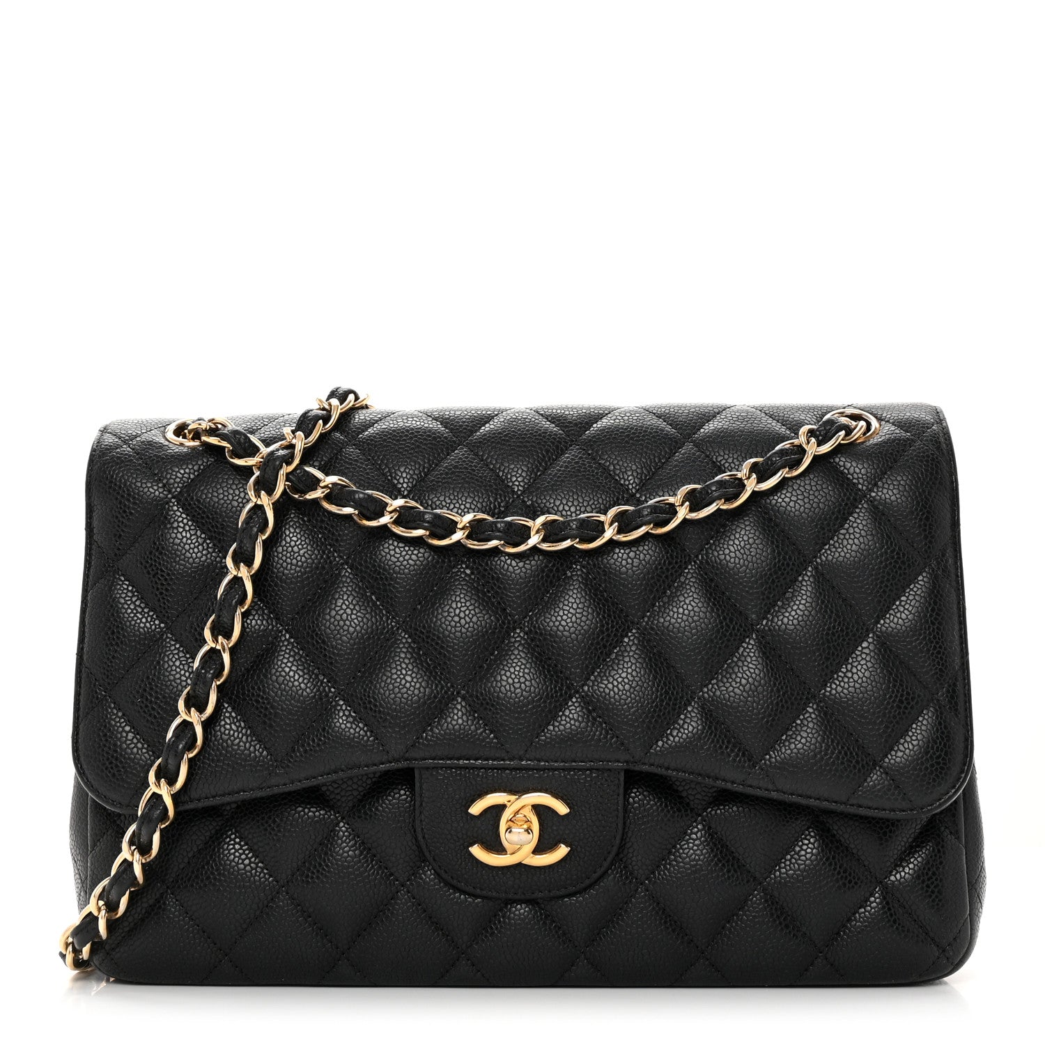 Chanel Caviar Quilted Jumbo Double Flap Black 1 of 16