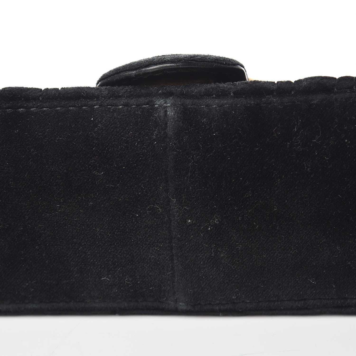 Gucci Velvet Matelasse Mini GG Marmont Shoulder Bag Black 9 of 21
