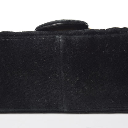 Gucci Velvet Matelasse Mini GG Marmont Shoulder Bag Black 9 of 21