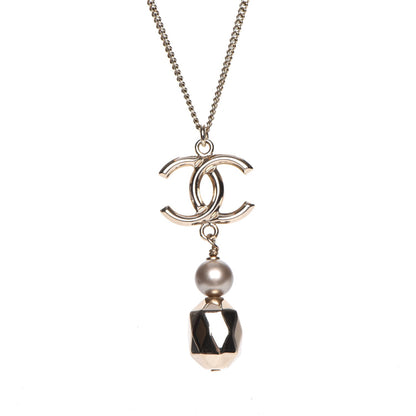 Chanel Pearl CC Pendant Necklace Gold 5 of 7