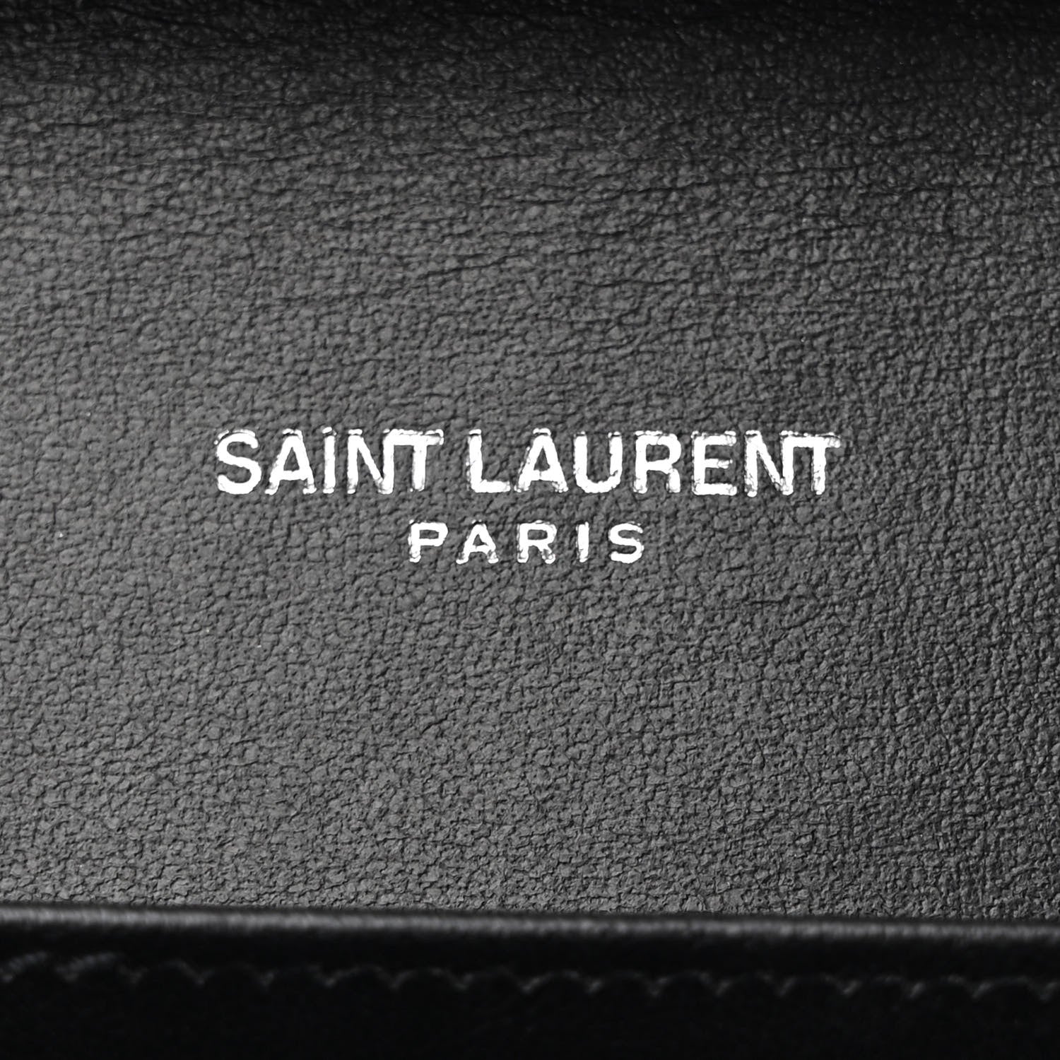 Saint Laurent Calfskin Crocodile Embossed Monogram Uptown Crossbody Black 7 of 15