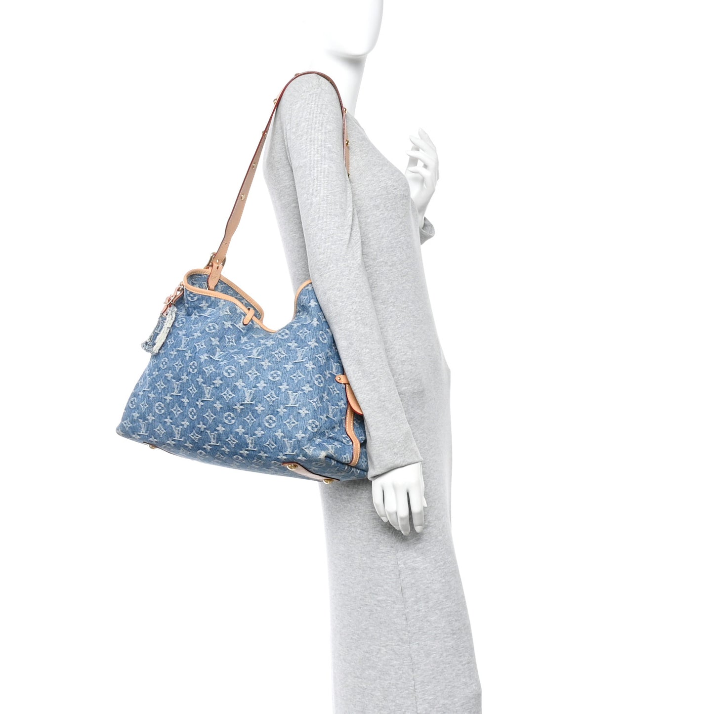 Monogram Denim CarryAll MM Blue