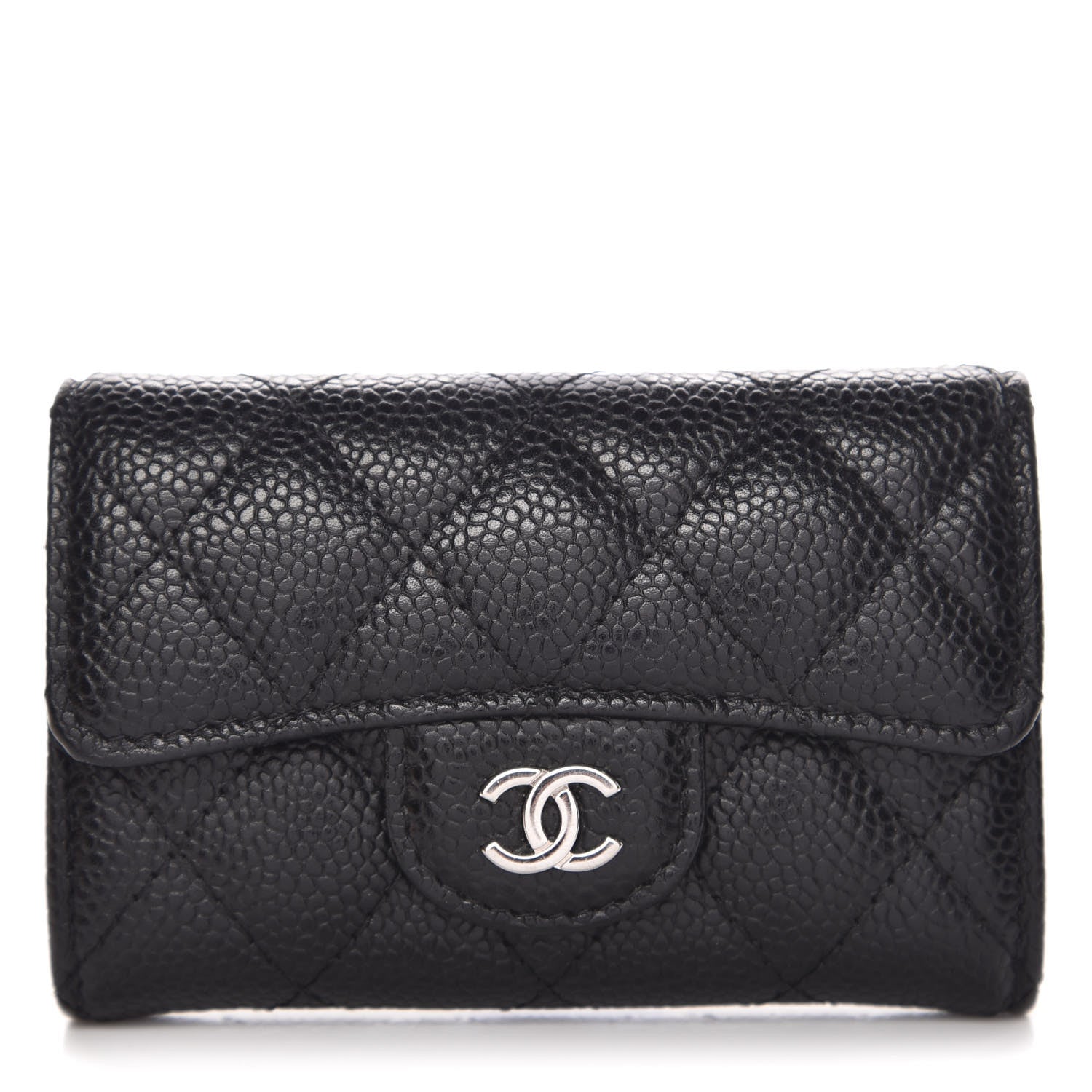 Chanel Caviar Quilted Flap Card Holder Black 1 of 11