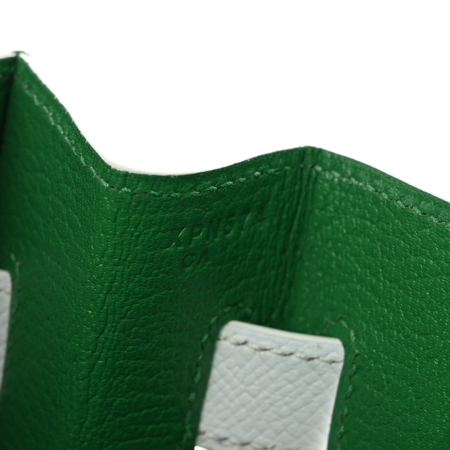 Hermes Epsom Horseshoe Kelly Sellier 35 Cactus White 6 of 11