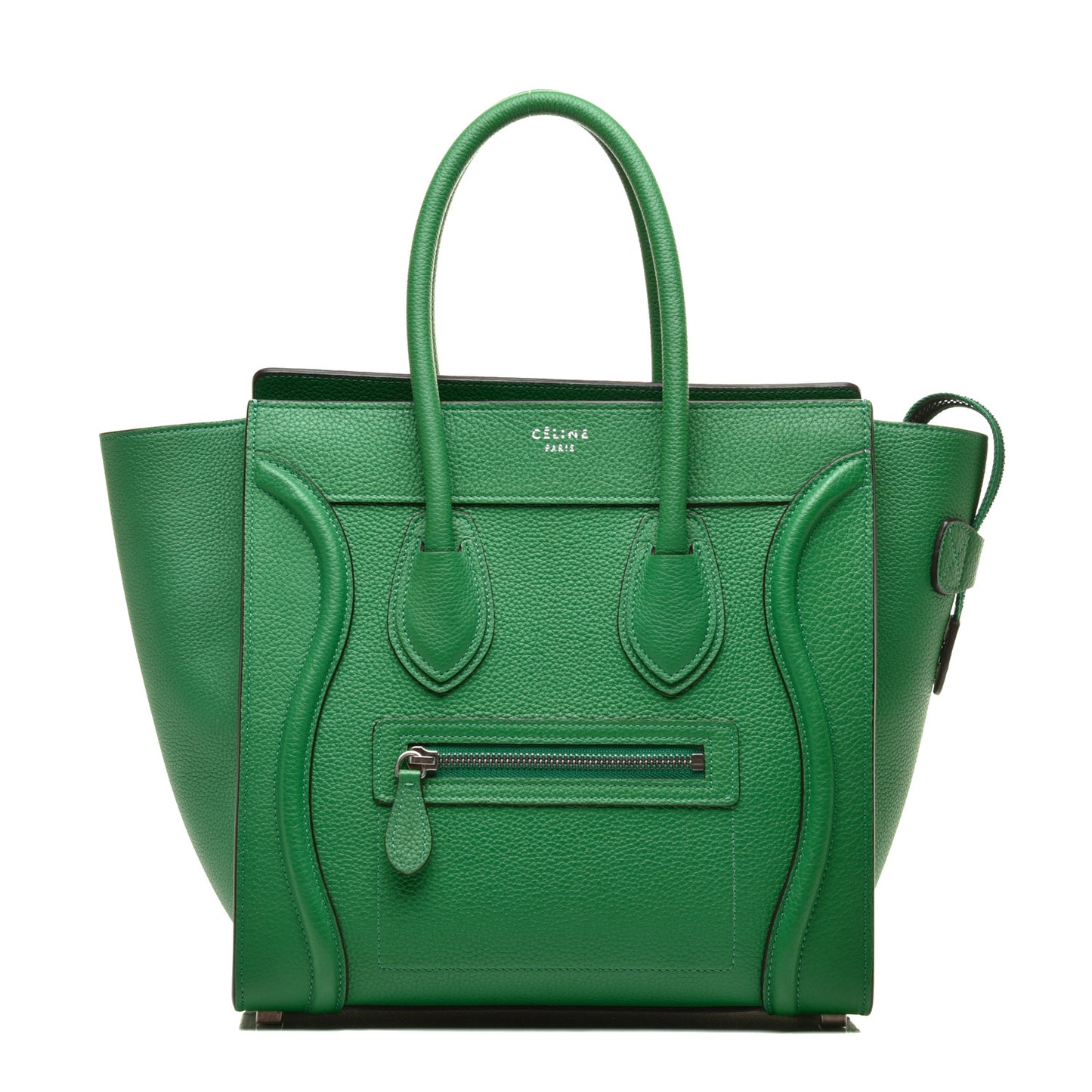 Drummed Calfskin Micro Luggage Mint