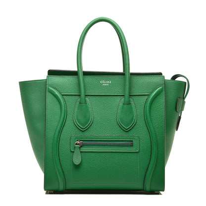 Celine Drummed Calfskin Micro Luggage Mint 1 of 8