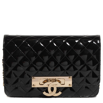 Chanel Patent Golden Class Wallet on Chain WOC Black 1 of 8