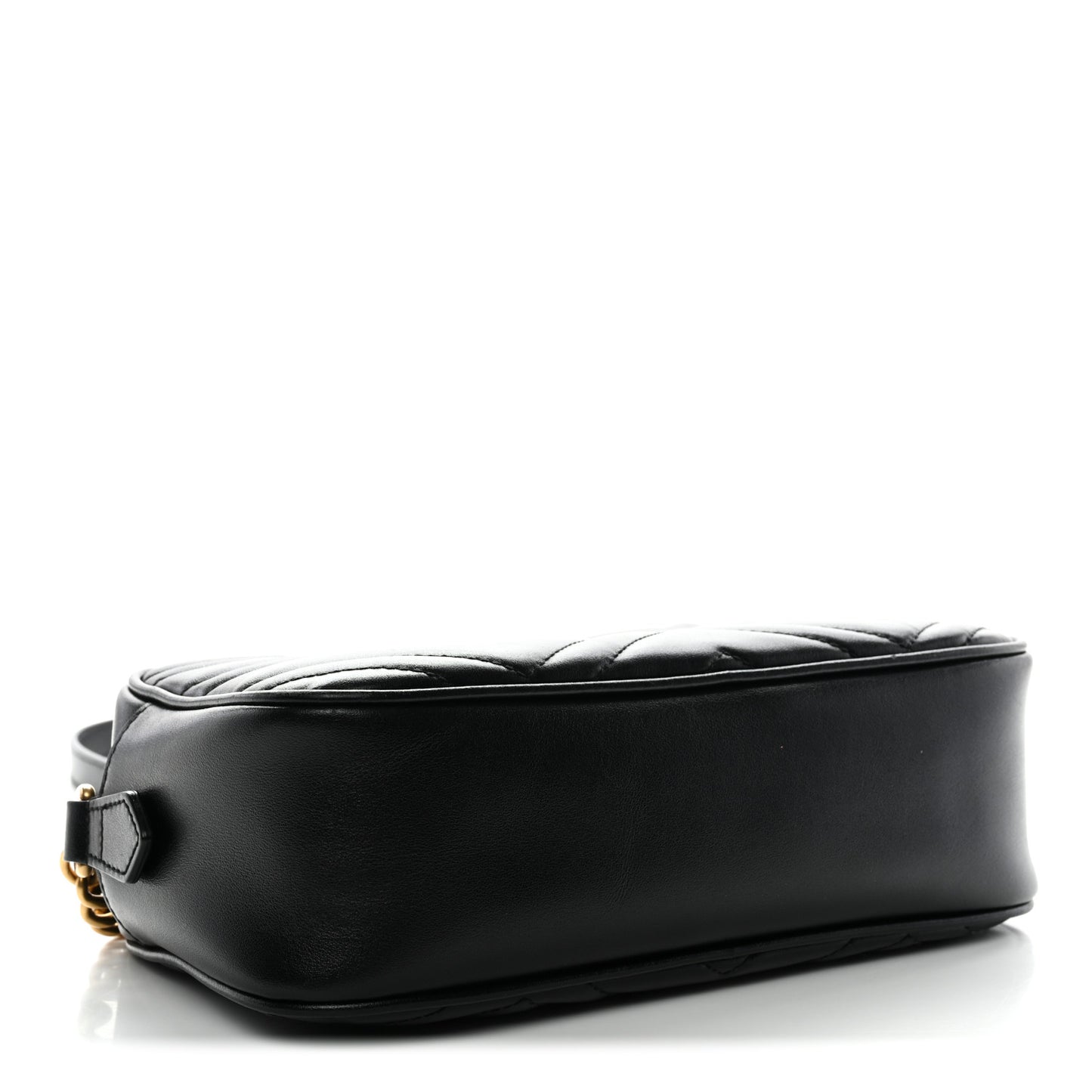 Calfskin Matelasse Small GG Marmont Chain Shoulder Bag Black