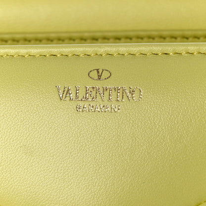 Valentino Garavani Nappa One Stud Chain Clutch Pale Yellow 7 of 9