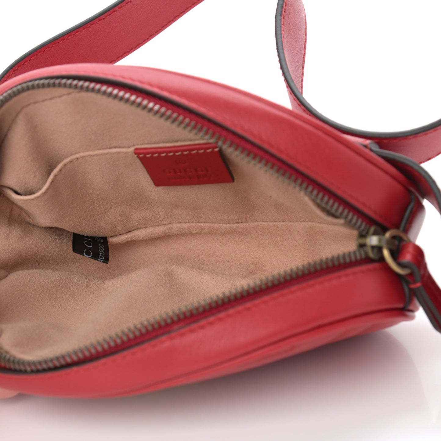 Calfskin Matelasse GG Marmont Belt Bag 85 34 Hibiscus Red