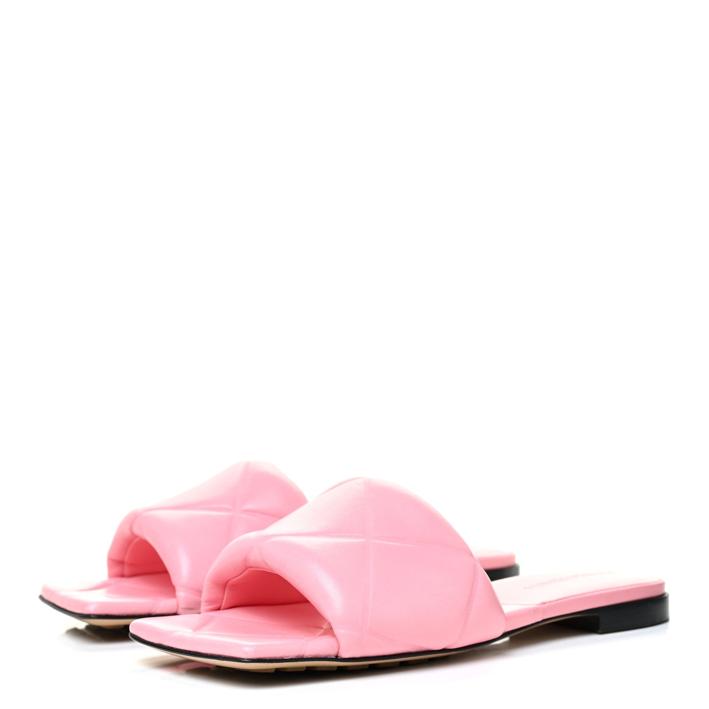 Nappa Quilted Rubber Lido Flat Sandals 35.5 Blossom
