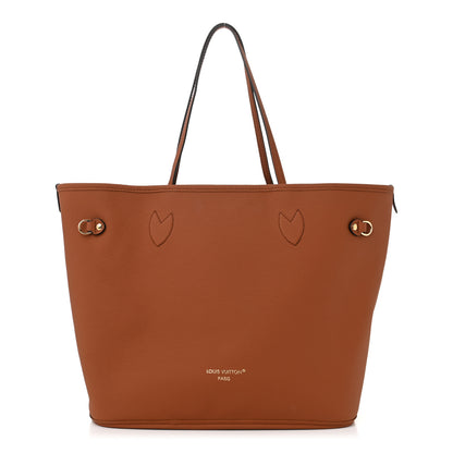 Louis Vuitton Monogram Calfskin Neo Neverfull Inside Out MM Tan 3 of 17