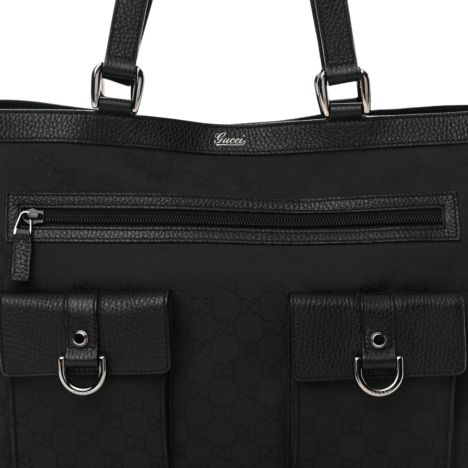 Gucci Monogram Abbey D Ring Tote Black 8 of 14