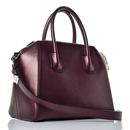 Givenchy Metallic Sugar Goatskin Small Antigona Oxblood 4 of 9