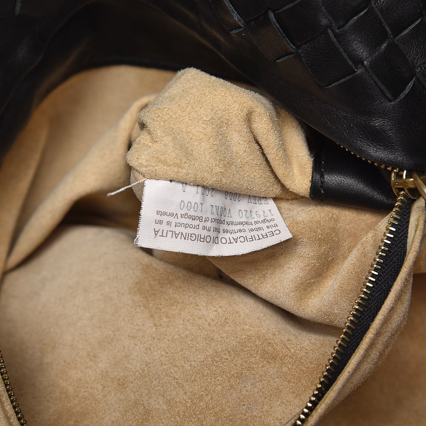 Nappa Intrecciato Medium Garda Bag Nero Black