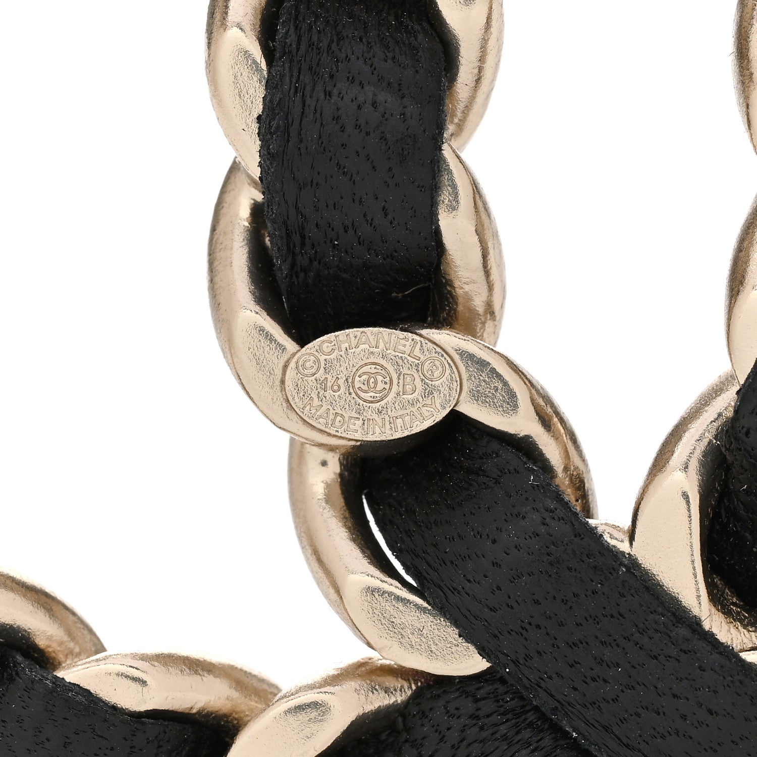 Chanel Lambskin Chain CC Brooch Black Gold 4 of 5