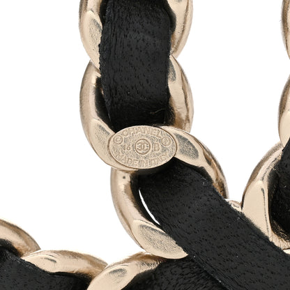 Chanel Lambskin Chain CC Brooch Black Gold 4 of 5
