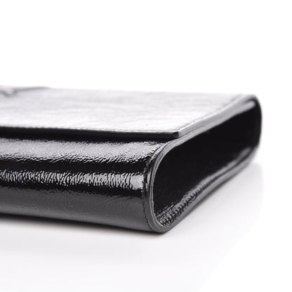 Saint Laurent Textured Patent Monogram Large Belle De Jour Clutch Black 9 of 9