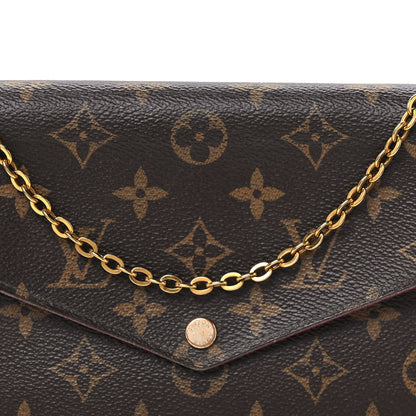 Louis Vuitton Monogram Pochette Felicie Chain Wallet Fuchsia 7 of 12