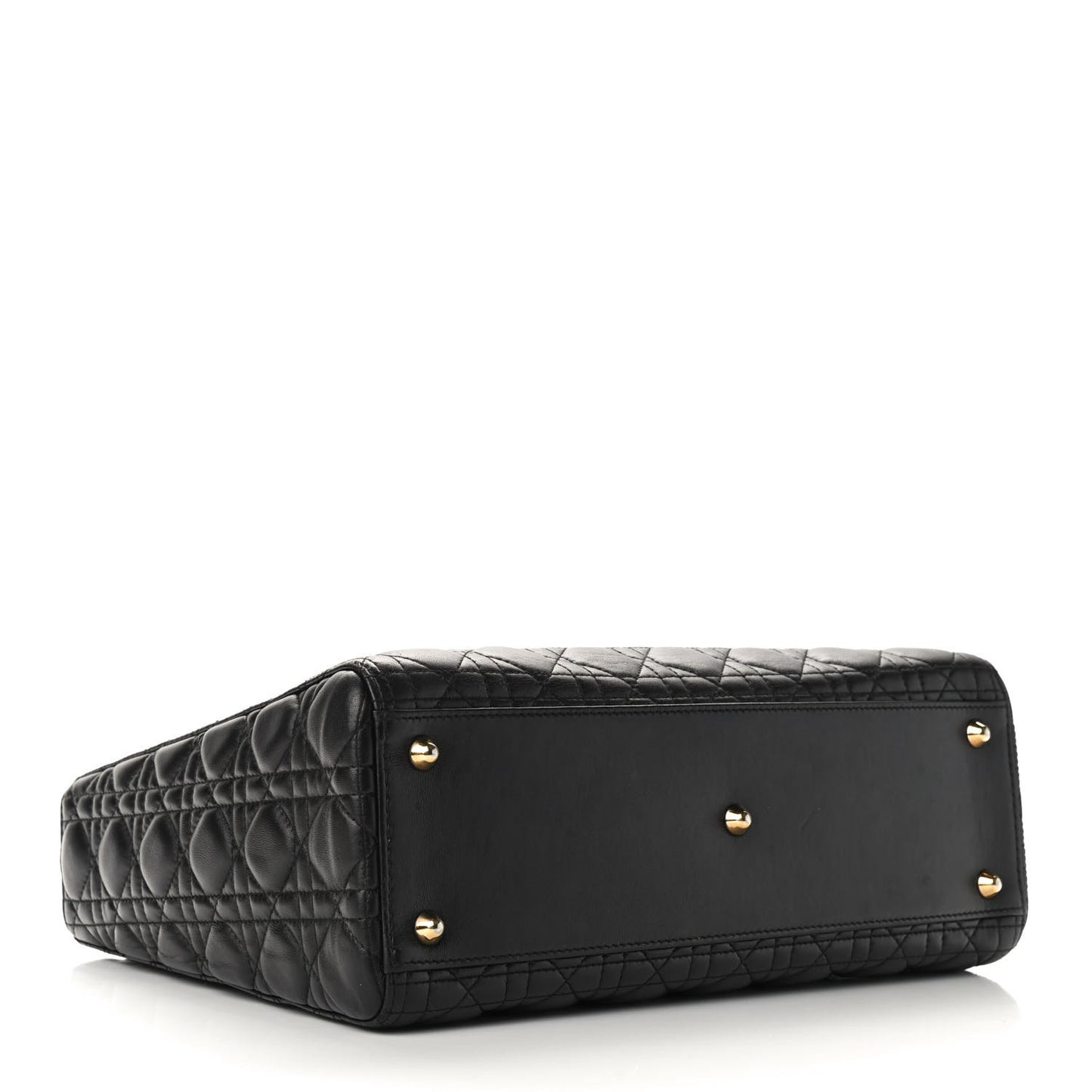 Lambskin Cannage Large Lady Dior Black