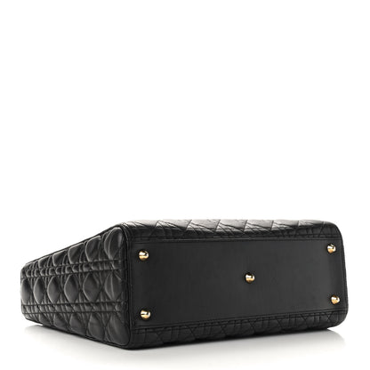 Christian Dior Lambskin Cannage Large Lady Dior Black 4 of 10
