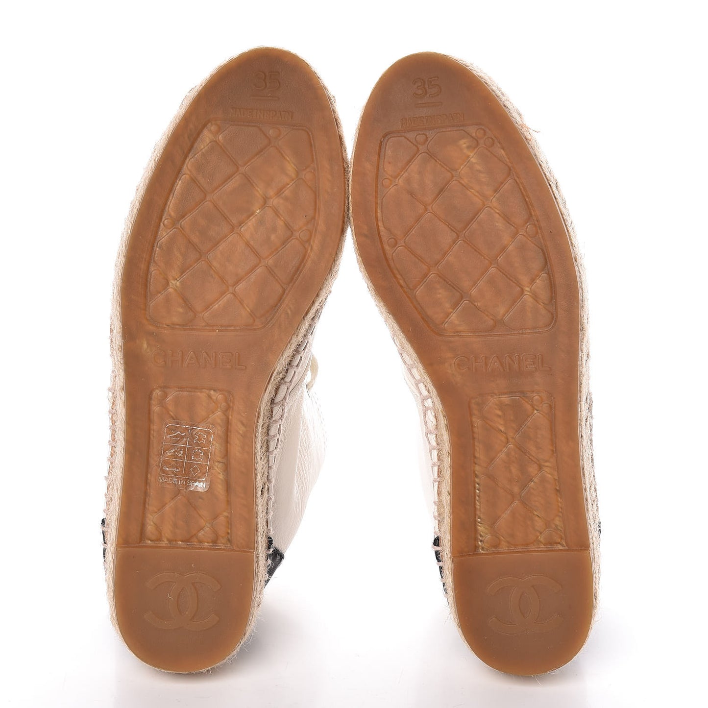 Lambskin Cap Toe Lace Up Espadrilles 35 White Black