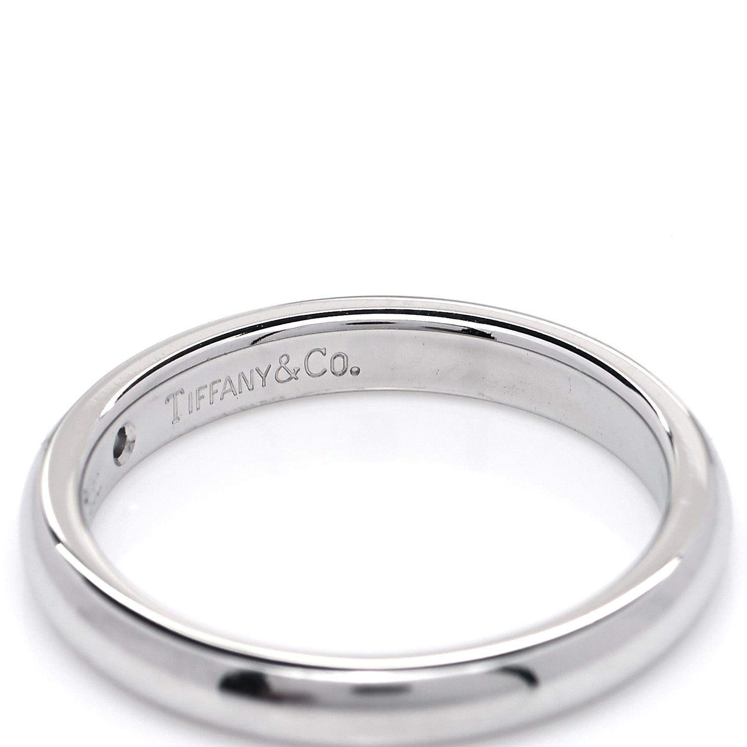 Tiffany Platinum Diamond Elsa Peretti Band Ring 53 6.5 4 of 5