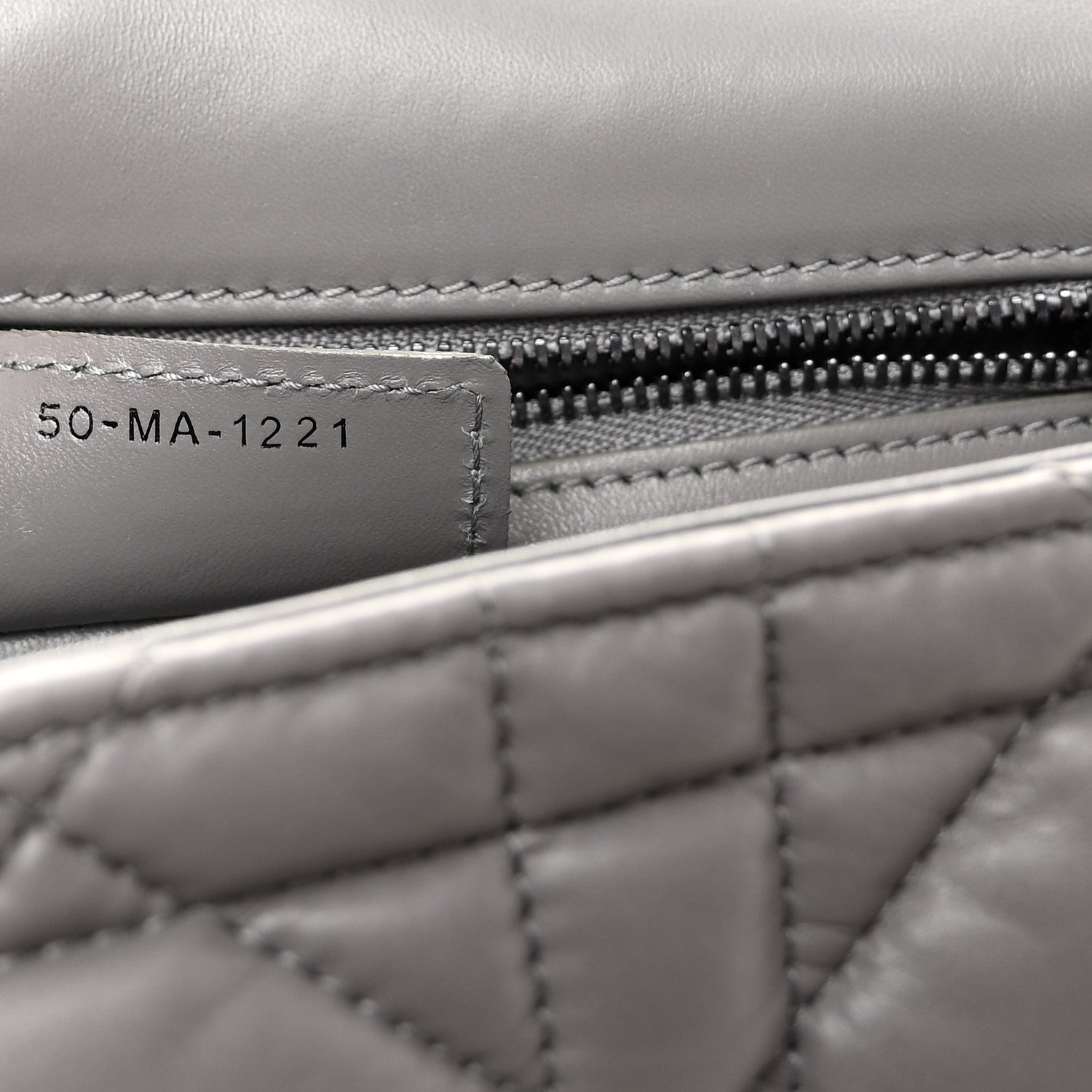 Christian Dior Calfskin Macrocannage Medium Caro Bag Iron Grey 7 of 10