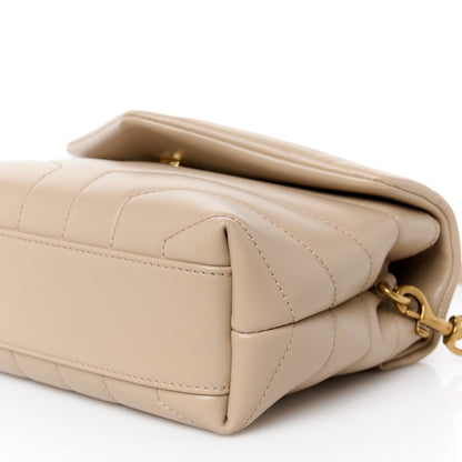 Saint Laurent Calfskin Y Quilted Monogram Toy Loulou Crossbody Bag Dark Beige 11 of 11