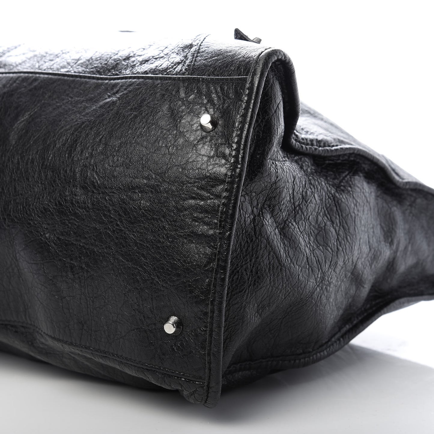 Agneau Classic Hardware Silver Work Black