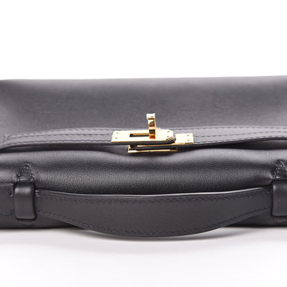 Hermes Swift Kelly Pochette Clutch Black 10 of 31