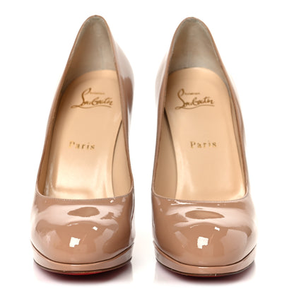 Christian Louboutin Patent New Simple 120 Pumps 37.5 Nude 3 of 9