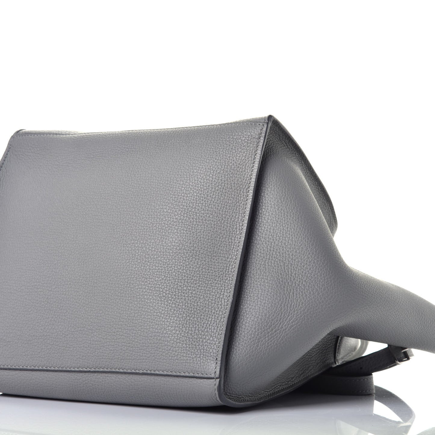 Supple Grained Calfskin Small Big Bag Grey