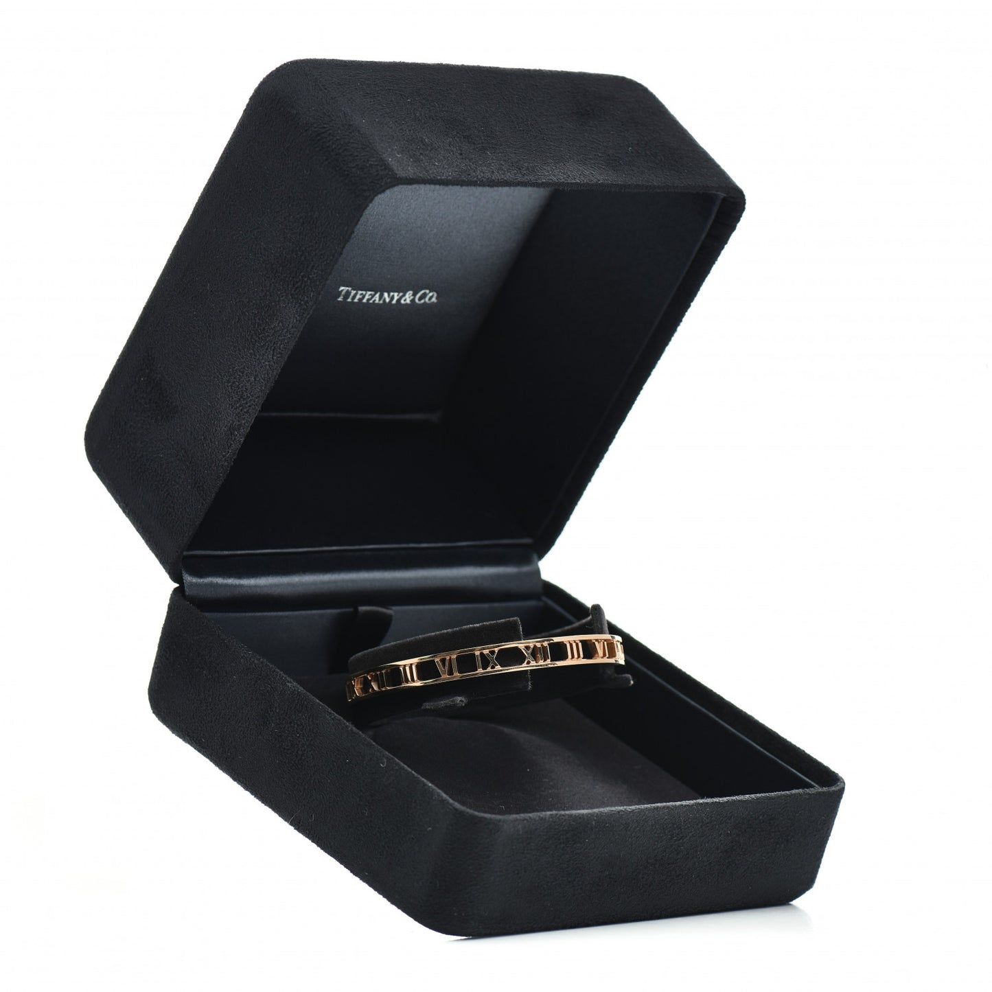18K Rose Gold Open Narrow Atlas Bangle