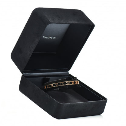 Tiffany 18K Rose Gold Open Narrow Atlas Bangle 5 of 5