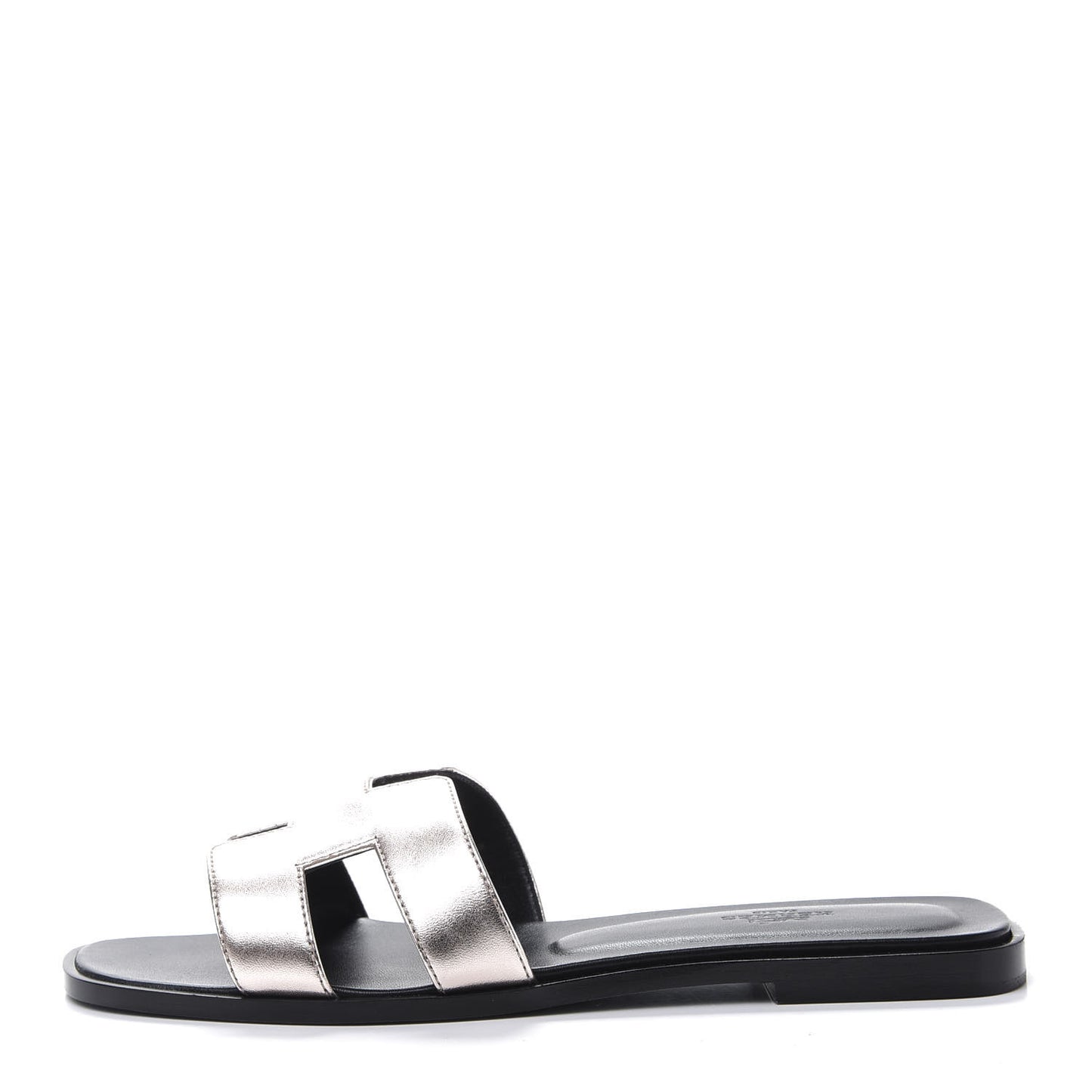 Metallic Calfskin Oran Sandals 39.5 Rose Dore