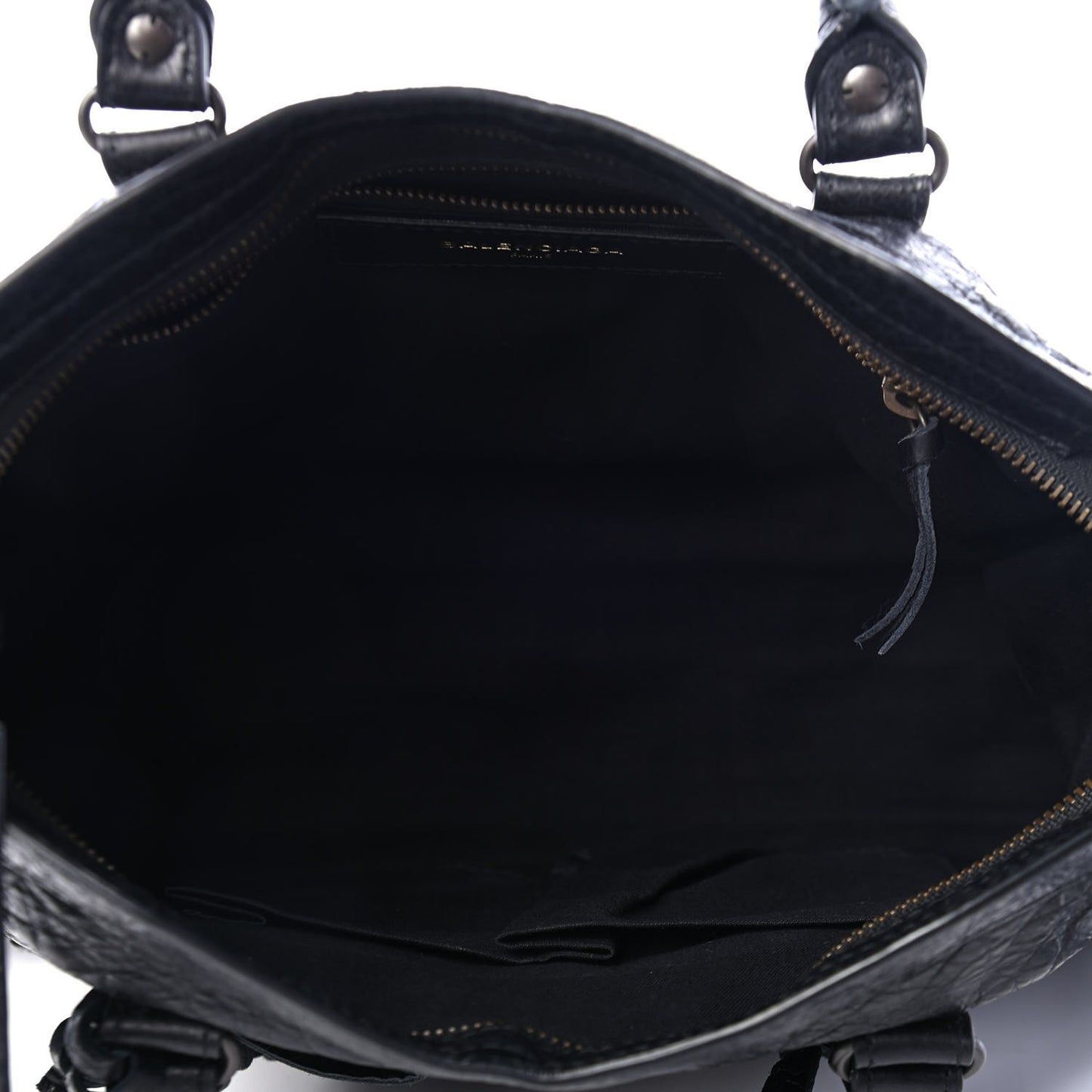 Agneau Classic Hardware S City Logo Strap Black