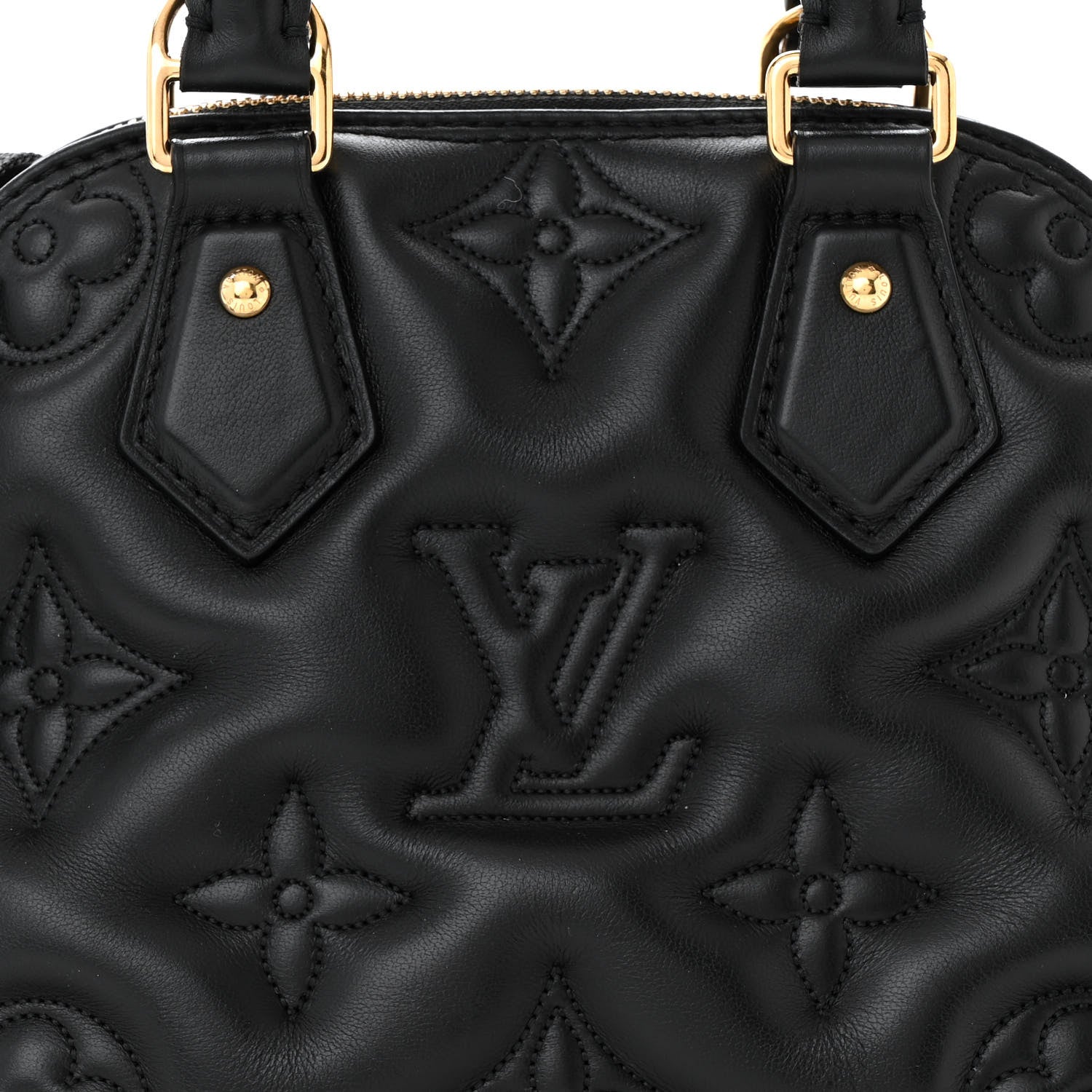 Louis Vuitton Calfskin Bubblegram Alma BB Black 7 of 10