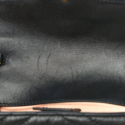 Gucci Calfskin Matelasse Super Mini GG Marmont Shoulder Bag Black 11 of 17