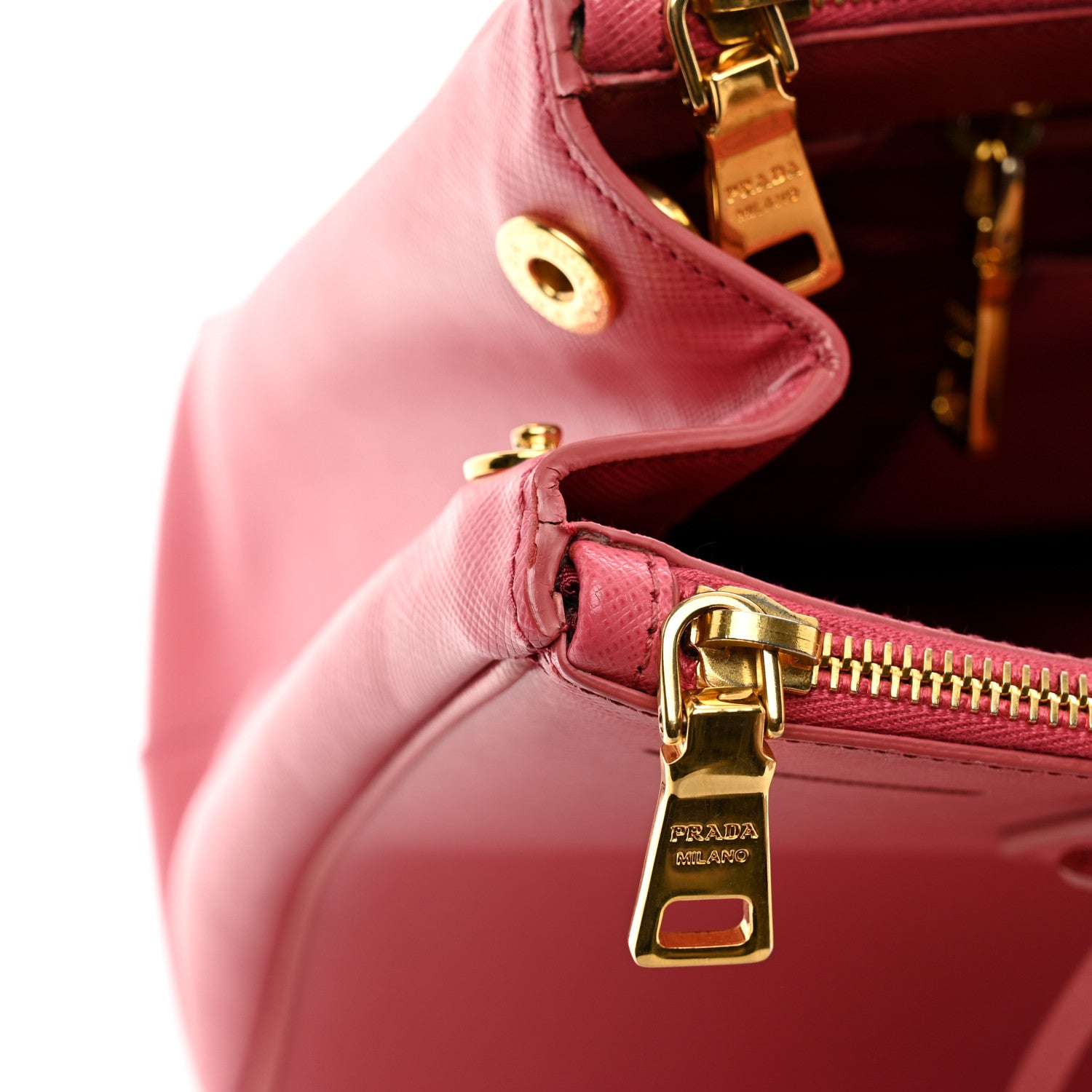 Prada Saffiano Lux Medium Tote Peonia 11 of 12