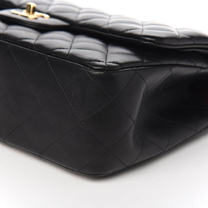 Chanel Lambskin Quilted Jumbo Double Flap Black 8 of 10