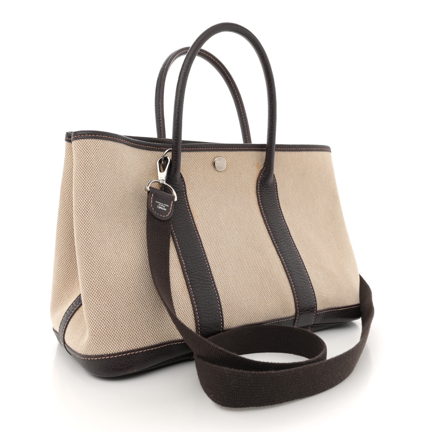 Hermes Buffle Skipper Toile Garden Party 30 TPM Marron Fonce 3 of 13