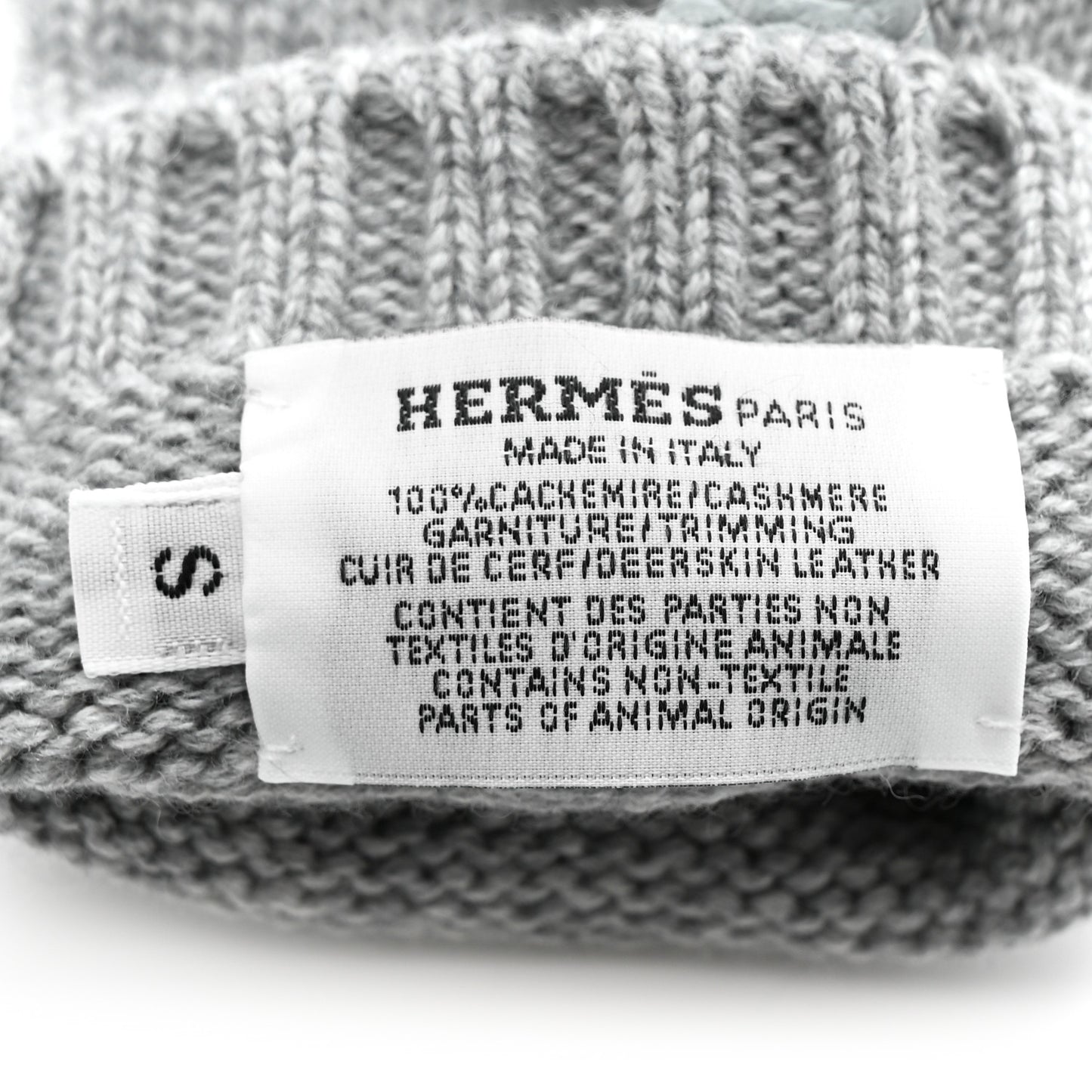 Cashmere Deerskin Baltimore Mittens S Light Grey