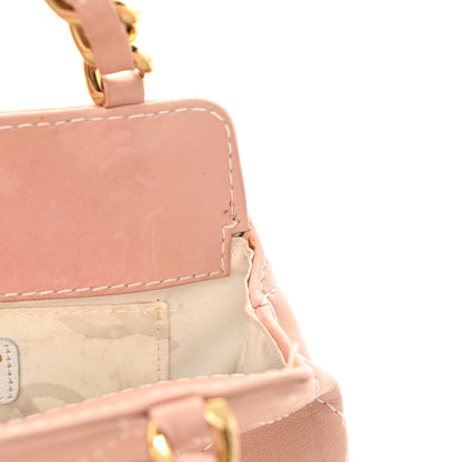 Chanel Lambskin Quilted Mini Evening Bag Pink 12 of 14