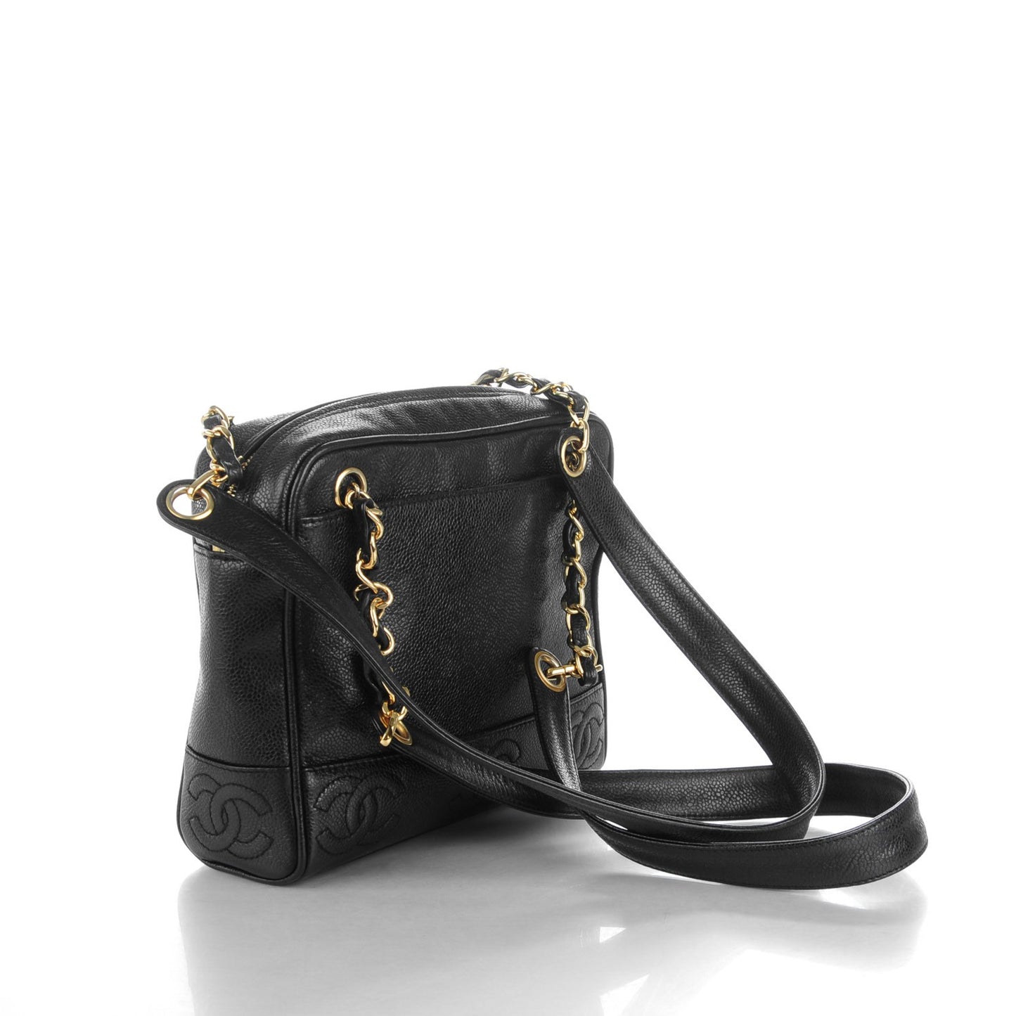Caviar CC Shoulder Bag Black