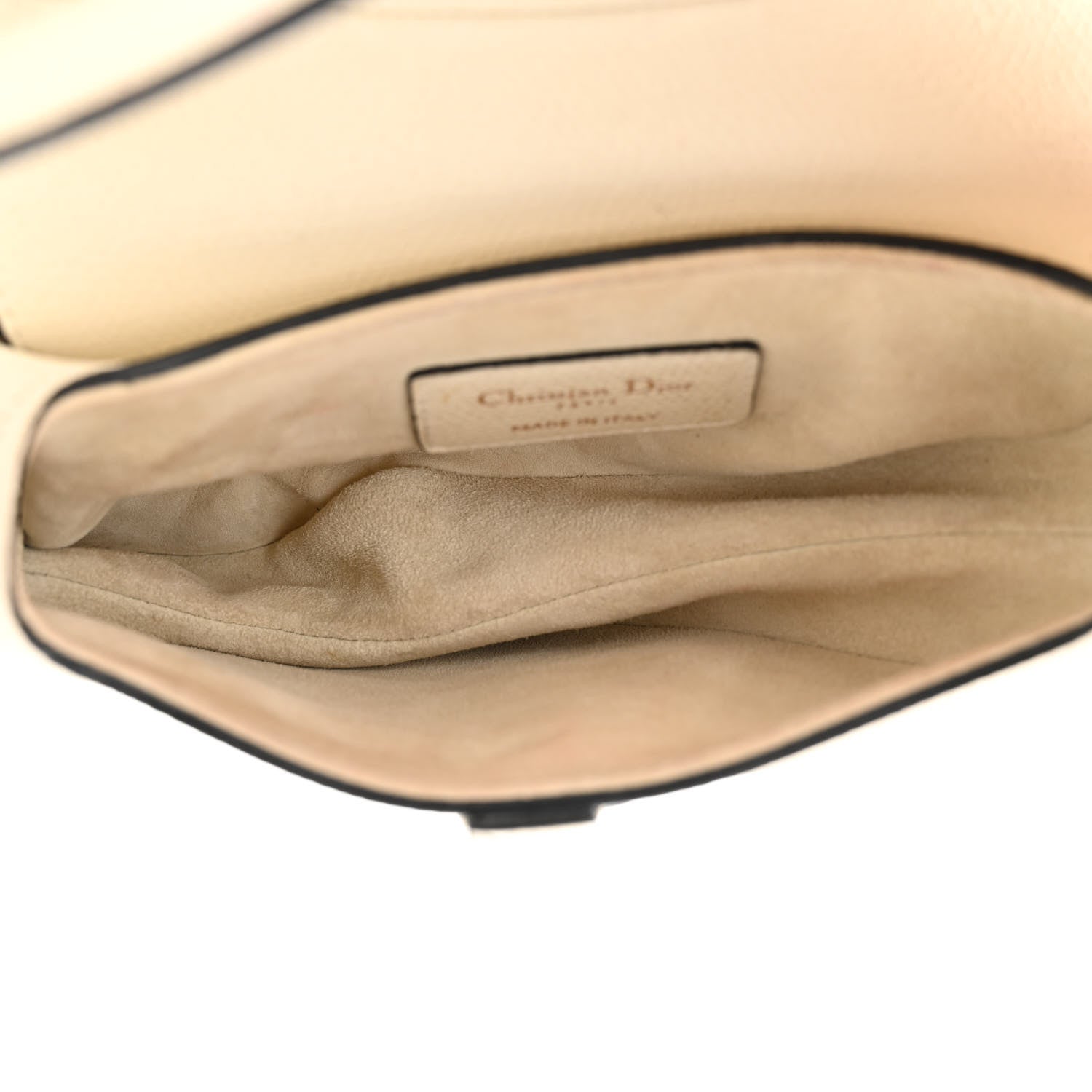 Christian Dior Grained Calfskin Mini Saddle Bag White 5 of 14