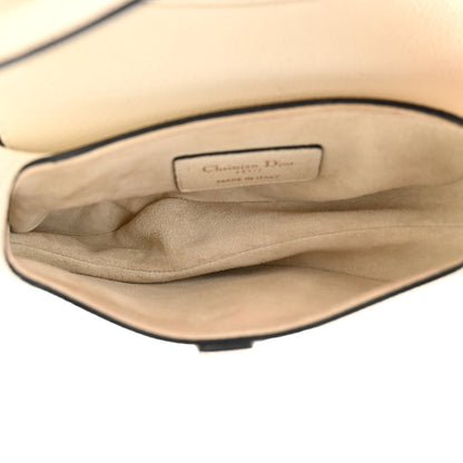 Christian Dior Grained Calfskin Mini Saddle Bag White 5 of 14