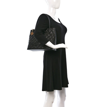 Chanel Caviar Quilted Medallion Tote Black 2 of 9