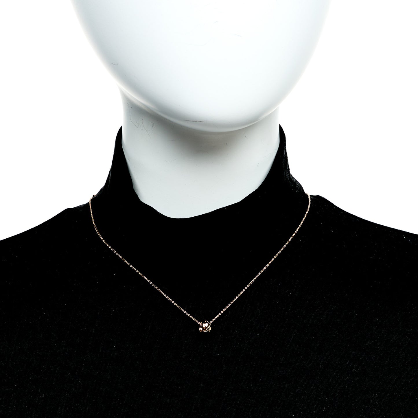 18K Beige Gold Coco Crush Round Pendant Necklace